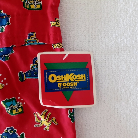 Vintage OshKosh B'Gosh Boy's Overalls with Submarins Print, size 7 - Picture 11 of 14